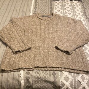 Elegant Beige Knit Sweater
